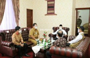 Gubernur Arinal dan Forkopimda Provinsi Lampung Sambut Kunjungan Wapres K.H. Ma’ruf Amin dalam Rangka Peninjauan Vaksinasi dan Bendungan Way Sekampung