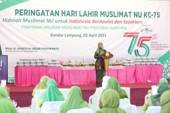 Peringatan Hari Lahir Muslimat NU ke-75, Wagub Chusnunia Ajak Kader Muslimat NU Lanjutkan Perjuangan Menjaga Bingkai NKRI