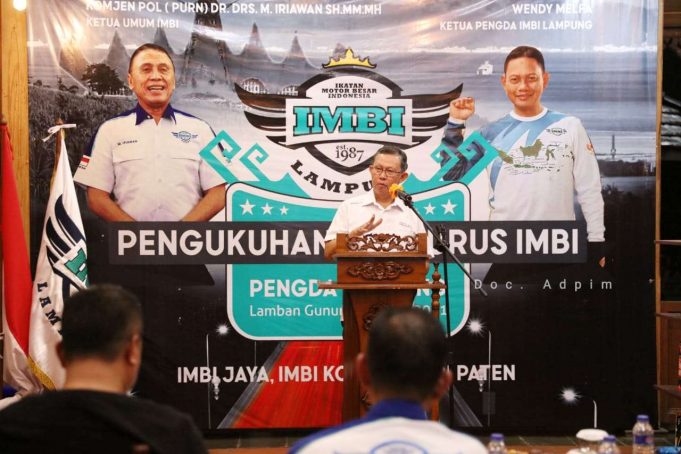 Pelantikan IMBI Lampung 2021-2024, Gubernur Arinal Berharap Para Mogers Jadi Teladan Patuhi Peraturan Lalu Lintas dan Bangkitkan Pariwisata Daerah