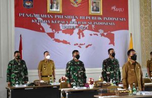 Danrem 043/Gatam, Ikuti Rakor Kepala Daerah Bersama Presiden RI Secara Virtual