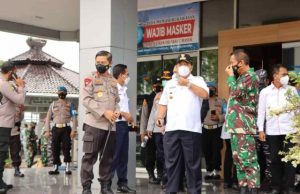 Gubernur Arinal dampingi kunjungan Rombongan Tim pemantauan Lokasi Penyekatan Peniadaan Mudik di Pelabuhan Bakauheni