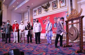 Wakili Gubenur Arinal, Sekda Fahrizal Pukul Gong Pembukaan Ajang Grand Final Talent Hunting Bagimu Negri