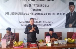 Mingrum Gumay Sosialisasi Perda Perlindungan Lahan Pertanian Pangan Berkelanjutan