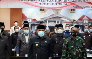 Bupati Lamsel sampaikan Raperda Pertanggung Jawaban Pelaksana APBD TA 2020 Secara Virtual ke DPRD setempat