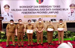Pemprov Lampung Gelar Workshop dan Bimbingan Teknis Validasi dan Rasionalisasi Data Barang Milik Pemerintah Provinsi Lampung Tahun 2021