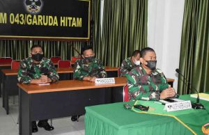 Kasi Ops Kasrem 043/Gatam Ikuti Rapat Evaluasi Progja Dan Anggaran Bidang Latihan TNI AD Semester I Tahun 2021