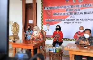 Tulang Bawang Terima Penghargaan KLA Tahun 2021 dari Kementrian PPPA