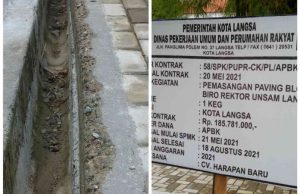 Rekanan Klarifikasi Tentang Tepi Parit Paving Blok (PL) PUPR Kota Langsa Rusak, Ini Penjelasan Rekanan