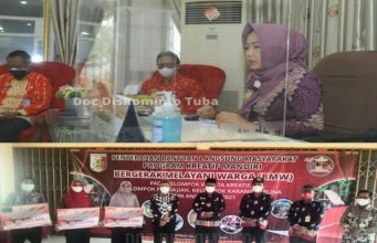 Secara virtual Bupati Hj. Winarti Menyerahan (BLM) Program Kreatif Mandiri (BMW) untuk kecamatan Gedung Aji Dan Rawajitu Timur