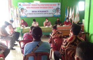 Kapten Inf Imron Nata Monitoring dan Evaluasi Pelaksanaan Kegiatan Satgas Covid-19 diwilayah Kecamatan Palas Lamsel