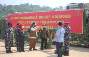Prioritaskan Warga Isoman Gubernur Arinal Resmikan Posko Serbaguna Brigif 4 Mar/BS Peduli Covid-19 Lampung