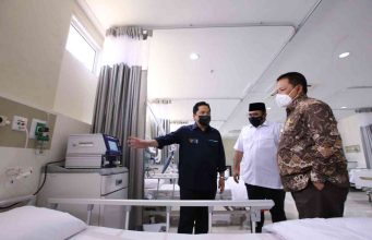 Gubenur Arinal dampingi Menteri BUMN dan Menteri Agama RI tinjau kesiapan RS. Pertamina Bintang Amin Ekstensi Asrama Haji Lampung