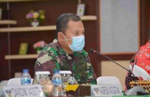 Kasrem Gatam Ikuti Paparan Dansatgas TMMD Ke – 112 2021 Jajaran Kodam II/SWJ Secara Virtual