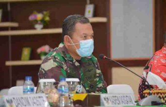 Kasrem Gatam Ikuti Paparan Dansatgas TMMD Ke – 112 2021 Jajaran Kodam II/SWJ Secara Virtual