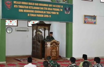 Korem 043/Gatam Peringati Maulid Nabi Muhammad SAW 1443 H/2021 M