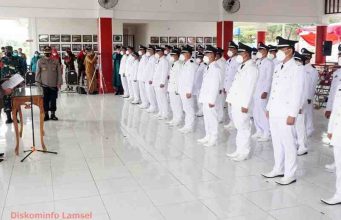 83 Kepala Desa Terpilih Hasil Pilkades Serentak 2021 Dilantik Bupati Lamsel