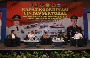 Danrem 043/Gatam Hadiri Rakor Koordinasi Lintas Sektoral Dalam Rangka Kesiapan Pengamanan Natal 2021 dan Tahun Baru 2022