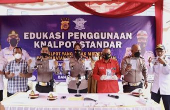 Puluhan Knalpot Brong di Musnahkan, Pemilik Kendaraan di Berikan Edukasi