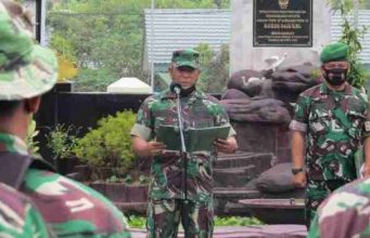 Mayor Inf Djafar Pimpin Apel Pagi Prajurit TNI dan PNS Kodim 0410/KBL