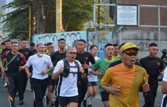 Peringati HUT RI ke- 77 tahun 2022, Kasrem 043/Gatam Pimpin Olahraga bersama TNI-POLRI