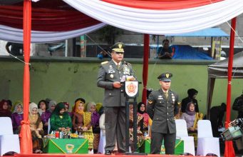 Danrem 043/Gatam Pimpin Upacara HUT TNI ke-77 Tahun 2022