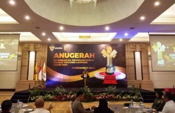 Kapenrem 043/Gatam Hadiri Anugerah Keterbukaan Informasi Publik Tingkat Provinsi Lampung Tahun 2022