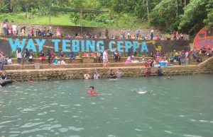 Mengawali Tahun 2023, Way Tebing Ceppa Dipadati Ribuan wisatawan