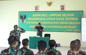 Tingkatkan Kemampuan Babinsa, Kodim 0421/Ls Gelar Latihan Teknis Teritorial