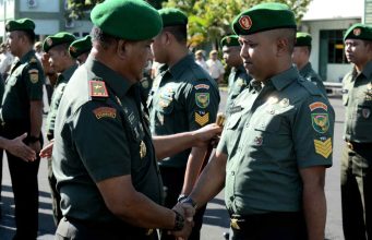 Danrem 043/Gatam Pimpin Pelantikan Upacara Korp Kenaikan Pangkat Perwira Bintara dan Tamtama