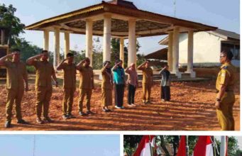 Menyambut HUT RI ke-78, Pemdes Bukit Indah Giat Kebersihan