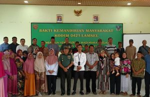 Ciptakan Wilayah Tangguh, Kodim 0421/LS Gelar Bakti Kemandirian Masyarakat