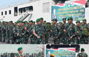 Kasdam II/Sriwijaya Sambut Prajurit Yonif 143/TWEJ Yang Pulang Tugas Satgas Ops Pamtas RI-PNG Sektor Utara