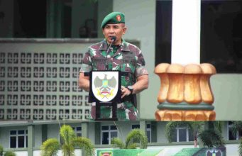 Korem 043/Gatam dan Jajaran Laksanakan Apel Gelar Pasukan Kesiapan Pengamanan Pemilu 2024