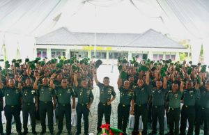 Danrem 043/Gatam Kunjungi Kodim 0427/WK, Sampaikan Kepada Prajurit Untuk Hidup Hemat