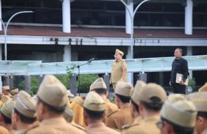 Hari Pertama Tugas, Wabup Irawan Topani Pimpin Apel