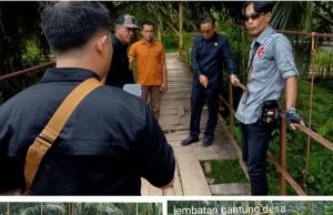Waka ll DPRD Kaur Mardianto Tinjau Langsung Lantai Jembatan Gantung Rusak, Berikut Lokasinya