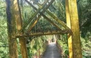 Ini Keluhan Warga, Lantai Jembatan Gantung Sudah Banyak Yang Bolong