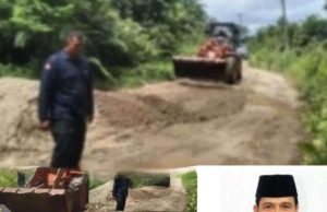 Kebut Pembangunan, Bupati Kaur Gusril Pausi Perbaiki Jalan Berlobang