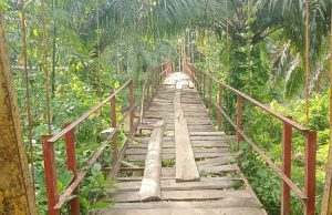 Kondisi Lantai Jembatan Desa Tanjung Dalam Sangat Memprihatinkan, Perlu Perhatian Segera