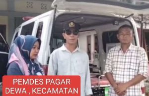Kades Pagar Dewa Kecamatan Tetap Terima Bantuan Ambulans dari Gubernur H. Helmi Hasan, S.E