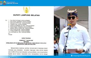 Bupati Lampung Selatan Terbitkan Surat Edaran Lingkungan, Pelanggar Terancam Penjara hingga 10 Tahun