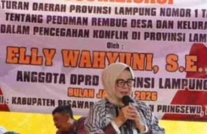 Sosialisasikan Perda Rembug Desa, Sekretaris Komisi V DPRD Lampung Ajak Warga Kedepankan Musyawarah