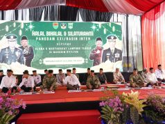 Perkuat Sinergi, Danrem 043Gatam Dampingi Pangdam XXI/RI Silaturahmi dan Halal Bihalal Bersama Ulama dan Masyarakat Lampung Tengah