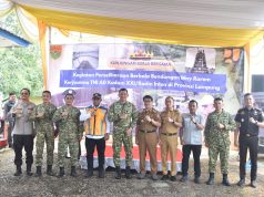 Danrem 043/Gatam Sambut Kunker Pangdam XXI/RI ke Unit Pengelola Irigasi (UPI) Way Rarem Lampung Utara