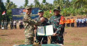 Buka TMMD ke-128 di Tanggamus, Danrem 043/Gatam Harapkan Kesejahteraan Warga Kalimiring Meningkat