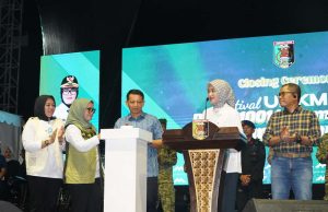 Danrem 043/Gatam Hadiri Closing Ceremony Festival UMKM dan Pasar 1001 Malam HUT Ke-27 Lampung Timur