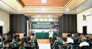 Jaga Disiplin-Cegah Pelanggaran, Prajurit dan PNS Korem 043/Gatam Ikuti Penyuluhan P4GN Kota Metro