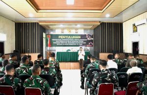 Jaga Disiplin-Cegah Pelanggaran, Prajurit dan PNS Korem 043/Gatam Ikuti Penyuluhan P4GN Kota Metro
