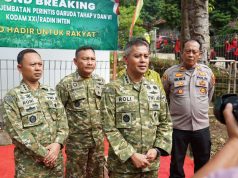 Kasrem 043/Gatam Pimpin Ground Breaking Pembangunan 30 Jembatan Perintis Garuda Tahap V dan VI Di Provinsi Lampung