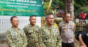 Kasrem 043/Gatam Pimpin Ground Breaking Pembangunan 30 Jembatan Perintis Garuda Tahap V dan VI Di Provinsi Lampung